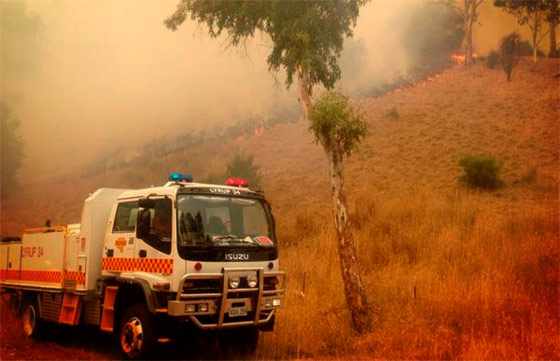 Пожары охватили штаты Виктория и Южная Австралия