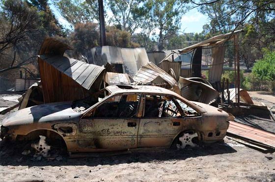 Пожары охватили штаты Виктория и Южная Австралия.